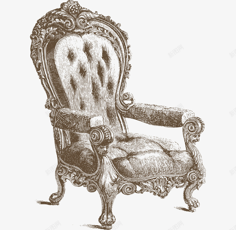 手绘椅子png免抠素材_新图网 https://ixintu.com 卡通 家具 手绘 椅子 沙发
