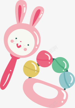 婴儿洗澡盆水彩水墨卡通婴儿用品玩具兔子素高清图片