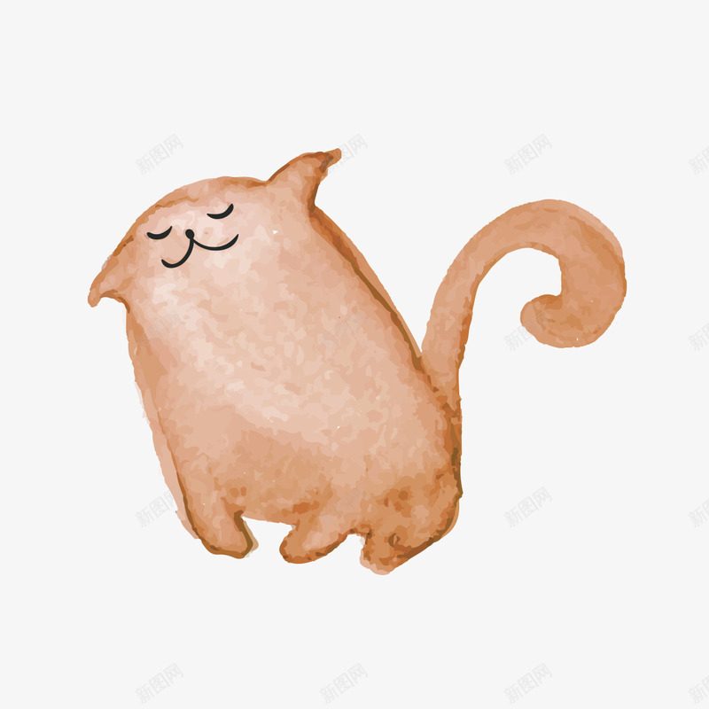 手绘创意小猫png免抠素材_新图网 https://ixintu.com 创意 动物 宠物 手绘小猫