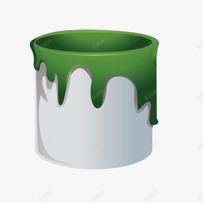 绿色油漆桶png免抠素材_新图网 https://ixintu.com 桶 油漆 油漆桶 绿色
