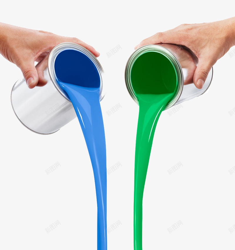 蓝绿色油漆png免抠素材_新图网 https://ixintu.com 产品实物 刷墙漆 手拿漆料 涂料 画画用 颜料