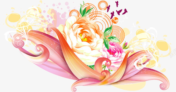 美艳的花朵png免抠素材_新图网 https://ixintu.com 喜事 婚礼 庆典 灿烂的花朵 白玫瑰 祝贺