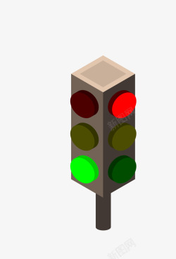 卡通交通灯可爱红绿灯高清图片