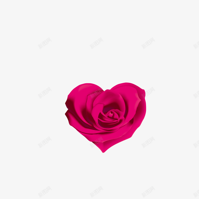 心形红玫瑰png免抠素材_新图网 https://ixintu.com 创意玫瑰花 心形 情人节素材 红玫瑰