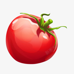 手绘番茄鸡蛋汤红色西红柿高清图片