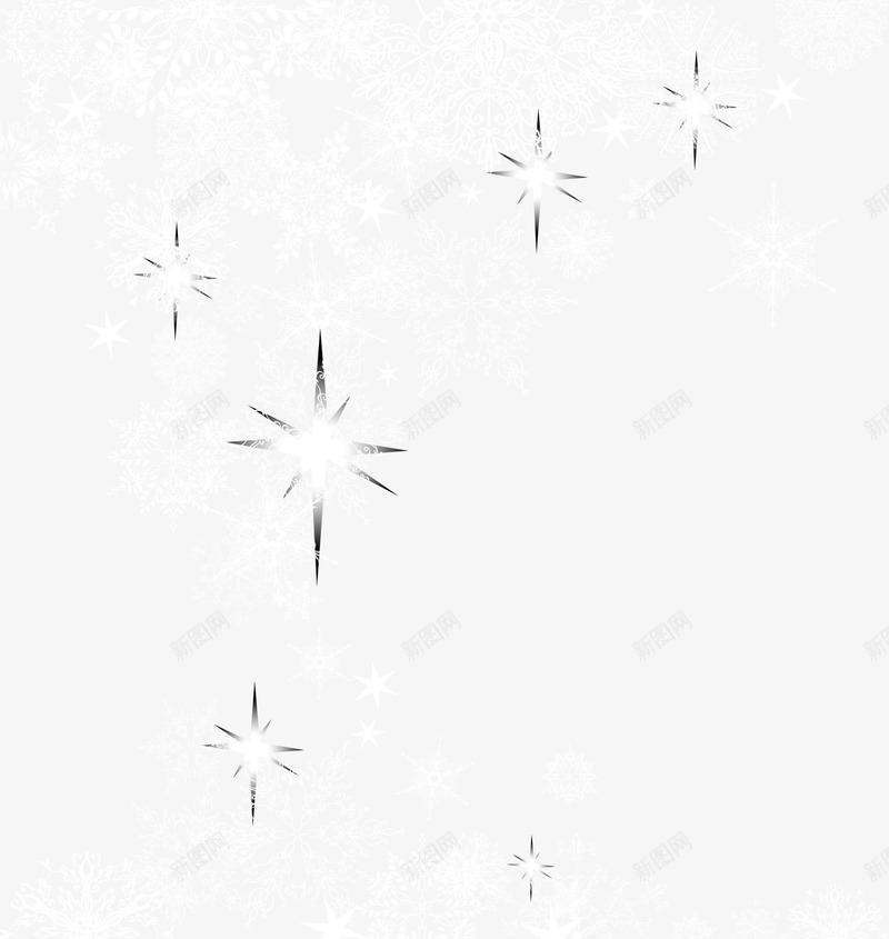 白色闪耀雪花png免抠素材_新图网 https://ixintu.com 冬天 冬季 圣诞节 白色雪花 落雪 闪耀雪花 飘雪