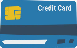 磁条信用卡创意蓝色银行卡图矢量图高清图片