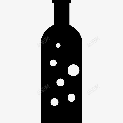 瓶气泡图标png_新图网 https://ixintu.com 容器 泡沫 瓶 符号 食品 饮料容器 饮料瓶
