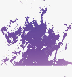 紫色墨水矢量图素材