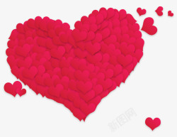 红色爱心心形装饰图案素材
