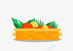 料理机水果扁平水果叶子插画矢量图高清图片