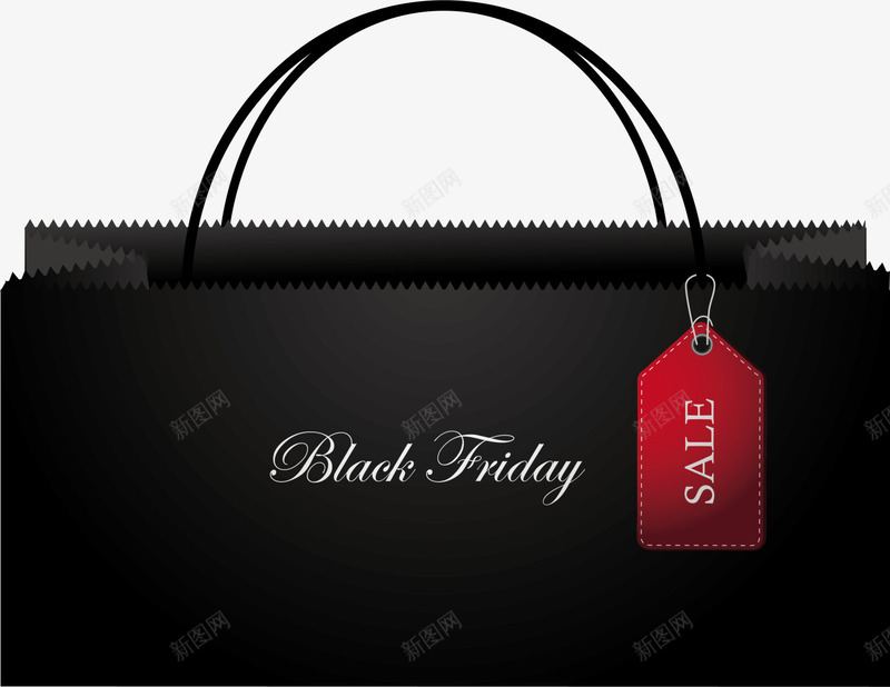 高品质黑色购物袋子png免抠素材_新图网 https://ixintu.com 手提袋 红色吊卡购物袋子 高品质袋子 黑色纸袋 黑色袋子