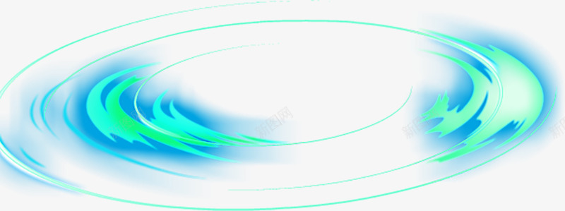 绿色环形光装饰png免抠素材_新图网 https://ixintu.com 时尚背景 曲线 电商 科技 线条