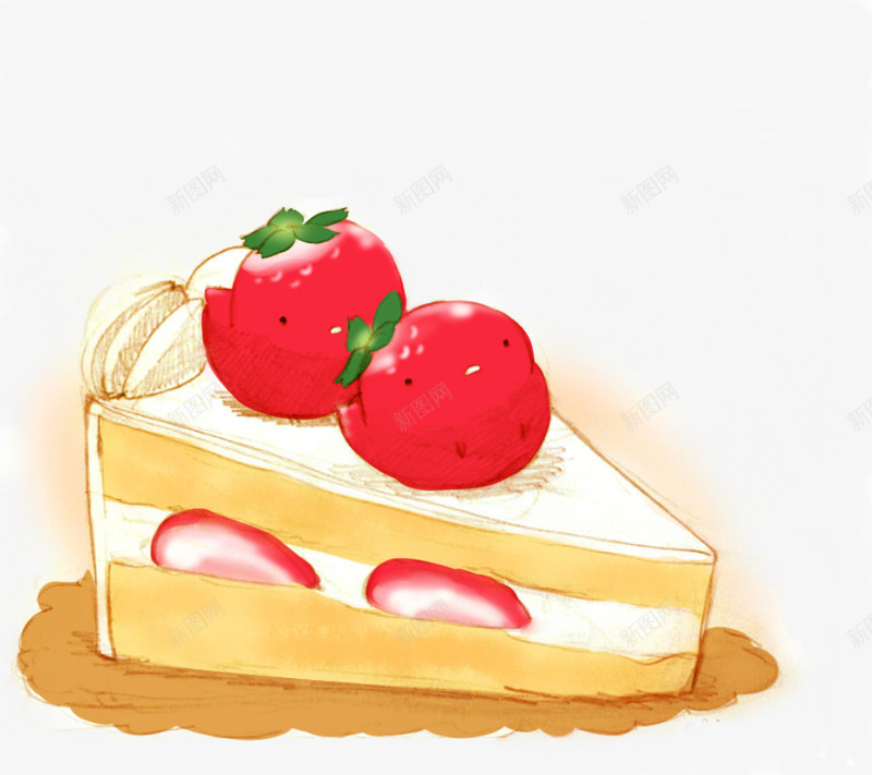 可爱草莓奶油蛋糕png免抠素材_新图网 https://ixintu.com 一块蛋糕 卡通 卡通奶油蛋糕 可爱 可爱蛋糕 小鸡崽 手绘 甜点 草莓 萌 蛋糕 面包 食品 食品海报插画 食物