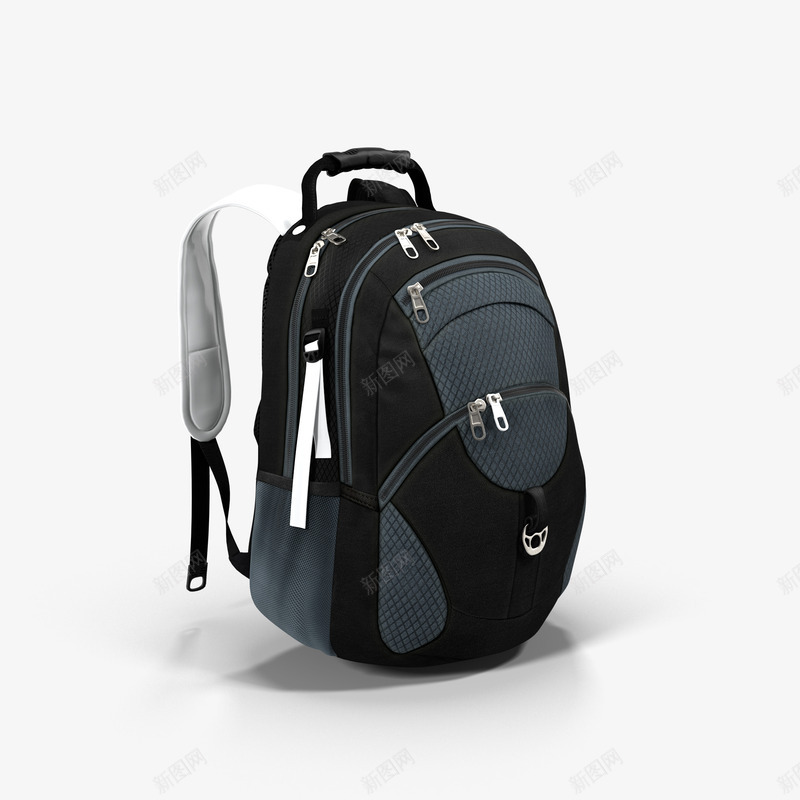 学校用品png免抠素材_新图网 https://ixintu.com 包 字符 存储 学校 携带 时尚 服装 背包 蓝色和黑色 行李 袋 野营