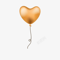 3D硬金足金金色气球矢量图高清图片
