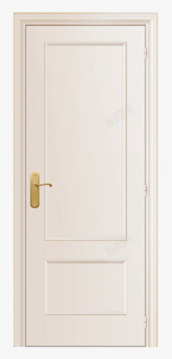 欧式木制设计白色木门高清图片