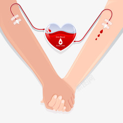 输血插画义务献血手绘插画高清图片