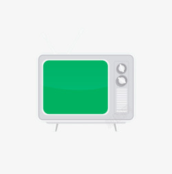 绿色简易电视机素材