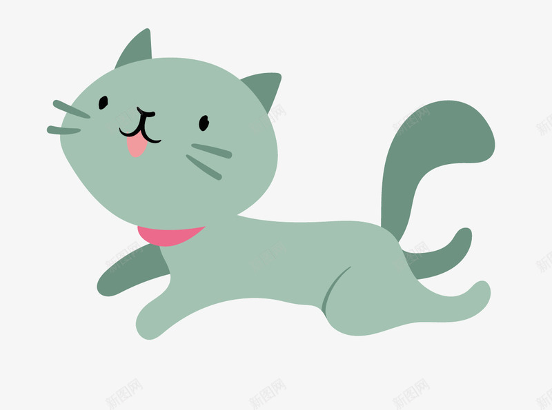 萌萌哒小猫png免抠素材_新图网 https://ixintu.com 动物 卡通 卡通灰色猫咪 可爱 猫咪 飞特网