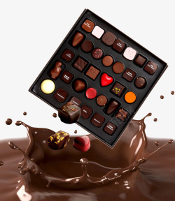 丝滑巧克力礼盒素材