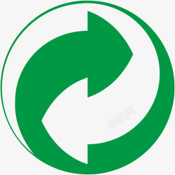 底色老绿色回收认证图标高清图片