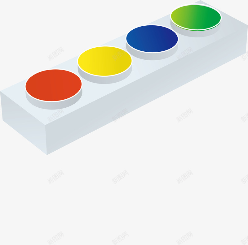 颜料盒矢量图ai免抠素材_新图网 https://ixintu.com png 矢量素材 绘画 颜料盒 颜色 矢量图