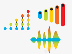 调节器彩虹色调节器音乐音量图标高清图片