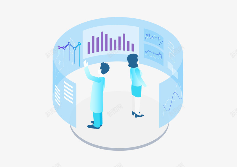 简洁立体金融分析观测25D矢矢量图ai免抠素材_新图网 https://ixintu.com 折线图 数据分析 数据库 条形统计图 等距 简洁立体金融分析观测25D矢量插画免费下载 行业波动 金融 金融学家 矢量图