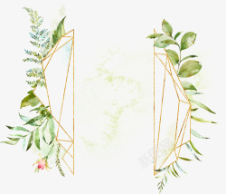 植物框框文艺清新花草海报装饰高清图片