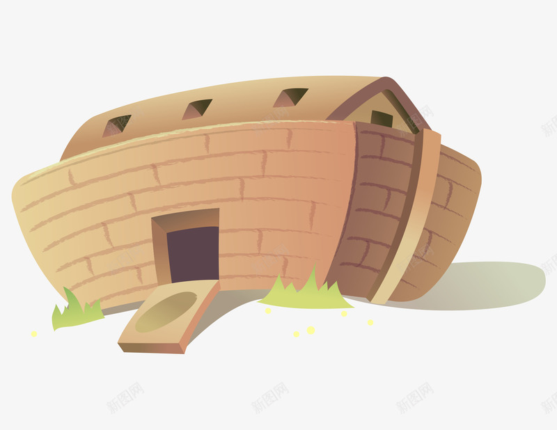 卡通手绘褐色农村砖头房屋png免抠素材_新图网 https://ixintu.com 农村的房屋 手绘的房屋 矢量的房子 矢量的砖头 砖头的房屋