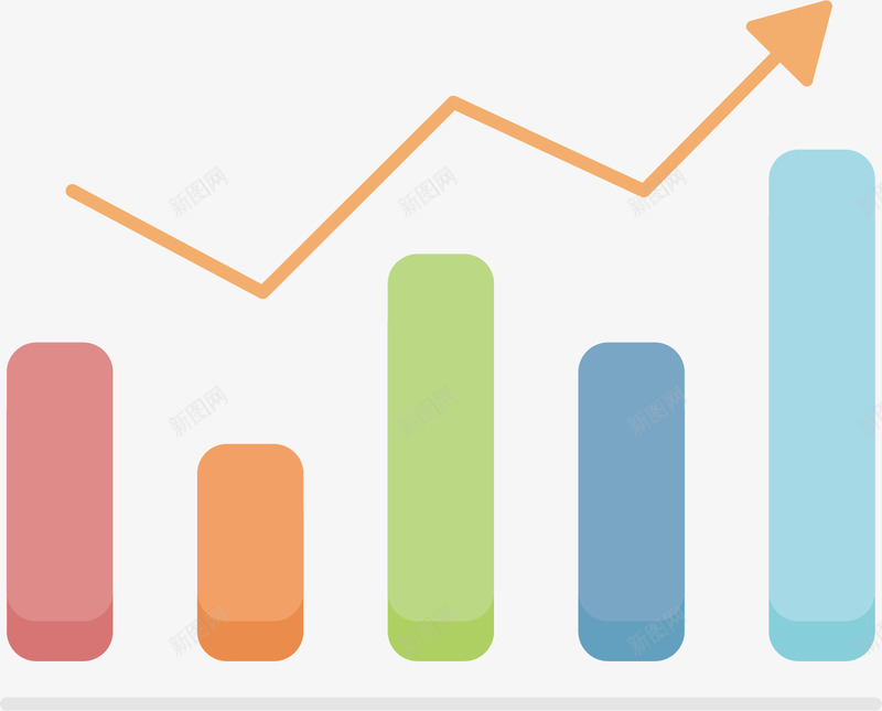 彩色柱状图矢量图ai免抠素材_新图网 https://ixintu.com 上升 上市 企业 办公 卡通手绘 发展 商务 外国人办公 彩色 指标 数据分析 柱状图 比例柱状图 矢量图 箭头 箭头涨价