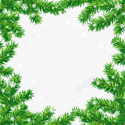 冬天松叶冬季绿色松叶装饰高清图片