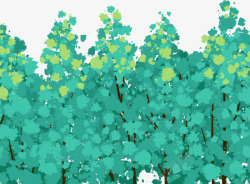 绿色装饰树林素材