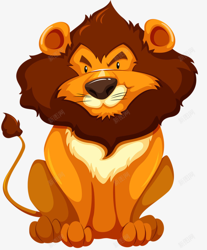 威武的狮子png免抠素材_新图网 https://ixintu.com 卡通 威武的狮子 森林之王 狮子