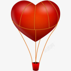 心热情人节红心热气球装饰高清图片