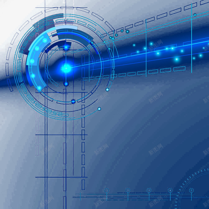 科技元素png免抠素材_新图网 https://ixintu.com 科技元素 科技光圈 科技光效圈 科技感