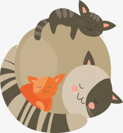 森林动物山猫卡通插画矢量图素材