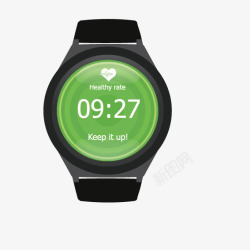 黑绿色科技智能手表素材