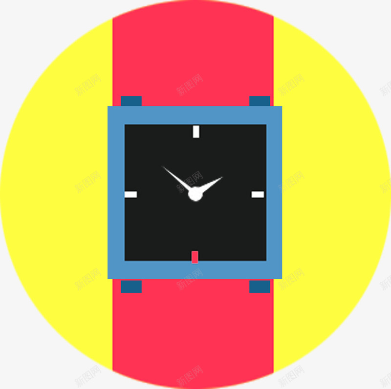 手绘扁平化手表图标png_新图网 https://ixintu.com 图标 扁平化手表 手表 手表图标