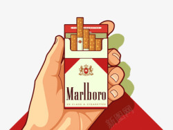 香烟插画万宝路香烟高清图片