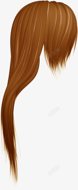 棕色头发发型素材