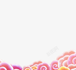 粉色水墨底框彩色边框高清图片