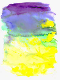 水墨画紫色黄色素材