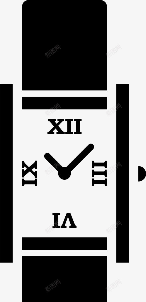 手表剪影矢量图ai免抠素材_新图网 https://ixintu.com 剪影 复古 手表 手表设计图纸 时间 矢量图 素描钟 钟表 黑色