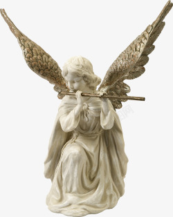 白色天使雕塑创意素材