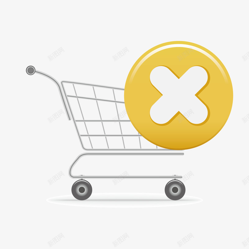 禁止使用购物车图标png_新图网 https://ixintu.com 图标 引导图 购物 超市