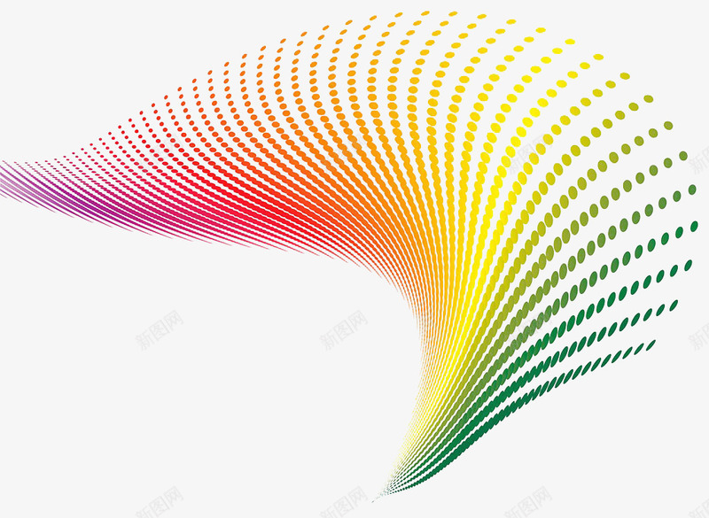 彩色圆点渐变曲线png免抠素材_新图网 https://ixintu.com 圆点 彩色 曲线 渐变 环绕 环绕线条 线条 起伏