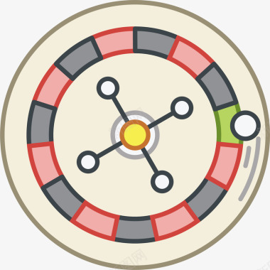卡通游戏转盘图标矢量图图标