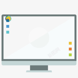 白色屏幕白色电脑信息图表矢量图高清图片